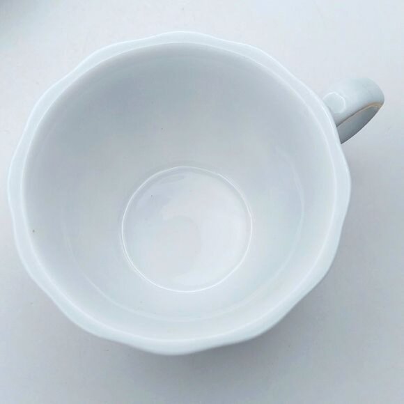 Porcelain Tea For One Floral Stackable 3 Piece Tea Set Roses Gold Trim - Picture 4 of 11